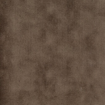 Brown linen-blend fabric sample with a tight grid weave, subtle tonal variations, dark flecks, and a matte finish; label reads “turri 727 c”.